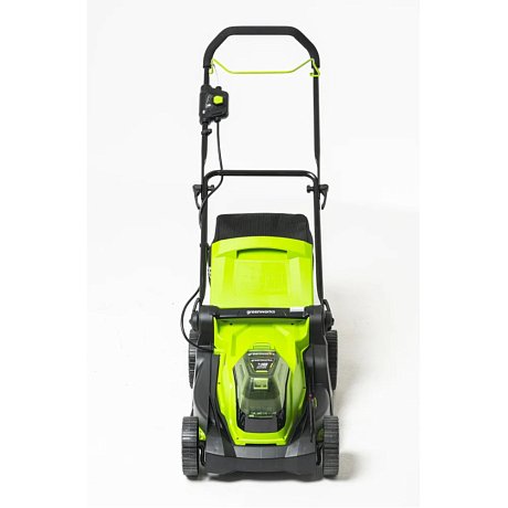 Газонокосилка аккумуляторная Greenworks G24X2LM41, 2*24V, 41 см, с 2хАКБ 4Ач и ЗУ картинка