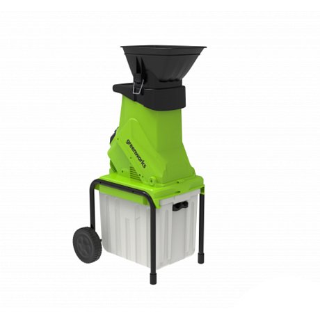 Измельчитель садовый электрический Greenworks GACSB, 220V, 2500W с контейнером картинка