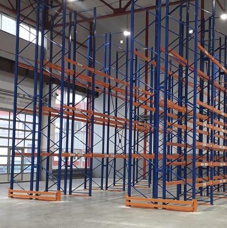 Паллетный стеллаж 6500x3600x1050 на 16 паллетомест картинка