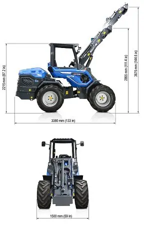 Шарнирно-сочлененный мини-погрузчик MULTIONE 11.5 Y с ковшом картинка