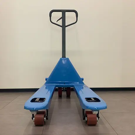 Широковильная гидравлическая тележка (рохля) TOR RHP, 2500 кг, 1220х685 мм, с полиуретановыми колесами картинка