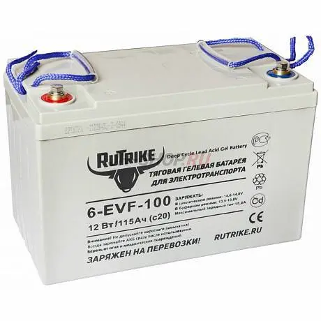 Тяговый гелевый аккумулятор RuTrike 6-EVF-100 картинка