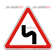 Предупреждающий знак 1.12.2 — Опасные повороты  превью