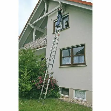 Krause ROBILO выдвижная двухсекционная лестница с тросом, 18 ступеней картинка