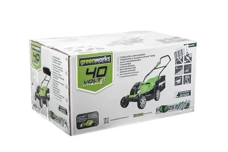 Газонокосилка аккумуляторная Greenworks G40LM35K2 40V 35 см c 1 АКБ 2 А.ч и ЗУ картинка