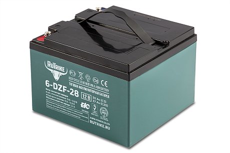 Тяговый гелевый аккумулятор RuTrike 6-DZF-28 картинка