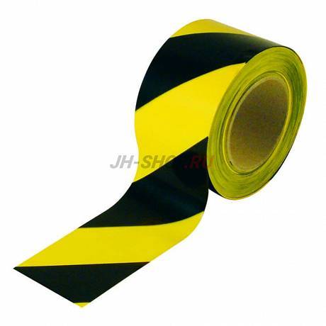 Лента оградительная ЛО-200 «Эконом», желто-черная 75мм/25мкм/200п.м картинка