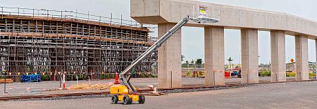 Электрический телескопический подъемник JHLIFT HB280P, р/в 28000 мм, г/п 460/310 кг картинка