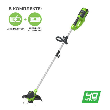 Аккумуляторный Триммер Greenworks G-MAX 40V (33 см) (комплект) G40LT30 картинка