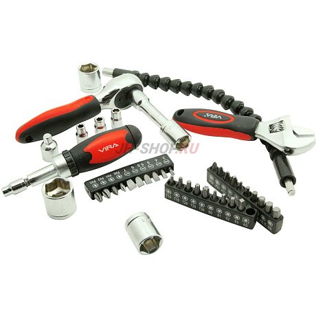 Набор инструментов, головок и бит 64 предмета VIRA картинка