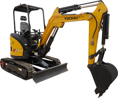 Миниэкскаватор Yuchai U27 c закрытой кабиной картинка