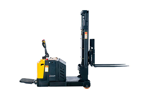 Штабелер электрический самоходный JHLIFT CBES 12-20 D с противовесом и платформой оператора, 1600-5000 мм, Li-Ion батарея картинка