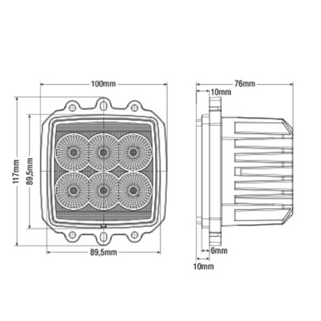 Светодиодная фара BULLBOY AGRILINE 60ВТ (6X10ВТ) картинка