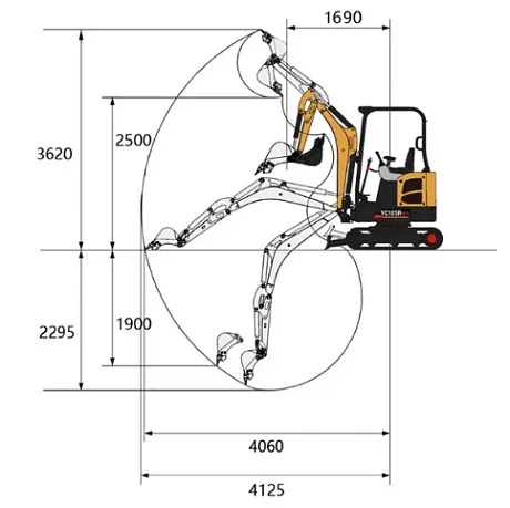 Миниэкскаватор Yuchai YC 18-SR Canopy картинка