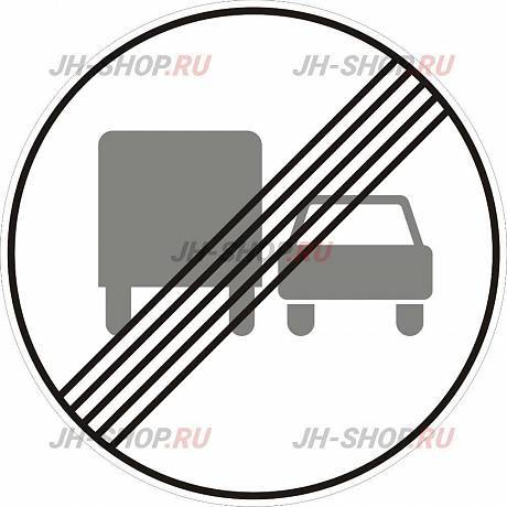 Запрещающий знак 3.23 — Конец зоны запрещения обгона грузовым автомобилям  картинка