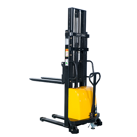 Гидравлический штабелер с электроподъемом и раздвижными вилами JHLIFT DYC15, г/п 1500 кг, в/п 1600 мм картинка