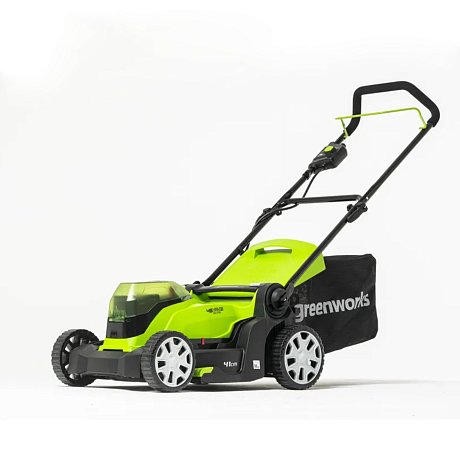 Газонокосилка аккумуляторная Greenworks G24X2LM41, 2*24V, 41 см, с 2хАКБ 4Ач и ЗУ картинка