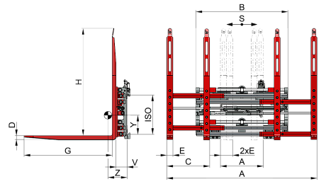 Захват двухпалетный KAUP 1,5T429C картинка