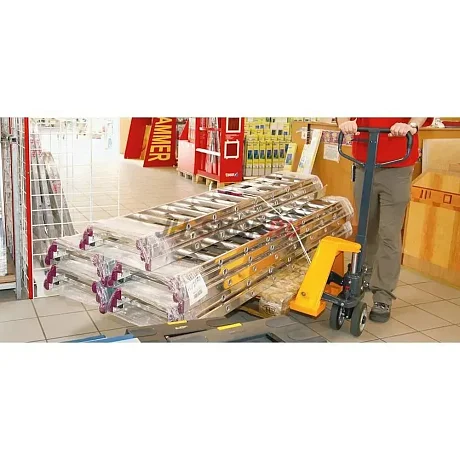 Многоходовая гидравлическая тележка (рохля) JHLIFT BF25-4, 2500 кг, 1150х540 мм, с полиуретановыми колесами картинка