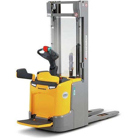 Штабелер электрический самоходный Jungheinrich ERC 214b ZZ, 2500 мм с откидной площадкой оператора картинка