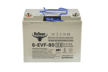 Тяговый гелевый аккумулятор RuTrike 6-EVF-80 картинка
