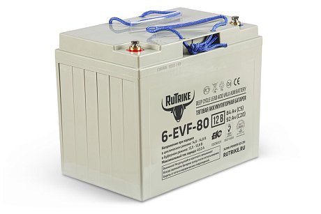 Тяговый гелевый аккумулятор RuTrike 6-EVF-80 картинка