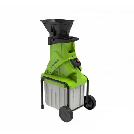 Измельчитель садовый электрический Greenworks GACSB, 220V, 2500W с контейнером картинка