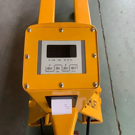 Весовая гидравлическая тележка (рохля) с принтером JHLIFT WH-25ES-P, 2500 кг, 1150х540 мм, с полиуретановыми колесами картинка