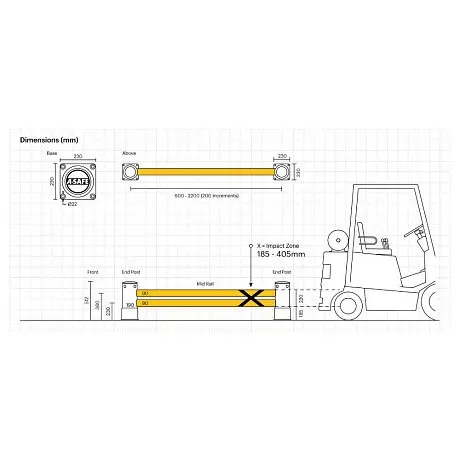 Ограждение для стеллажей eFlex Double RackEnd Barrier картинка