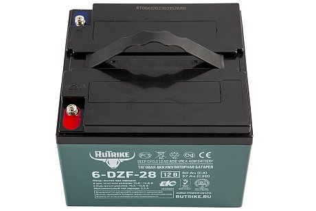 Тяговый гелевый аккумулятор RuTrike 6-DZF-28 картинка
