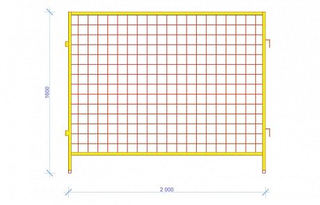 Строительное переносное ограждение СПО 1600х2000 картинка