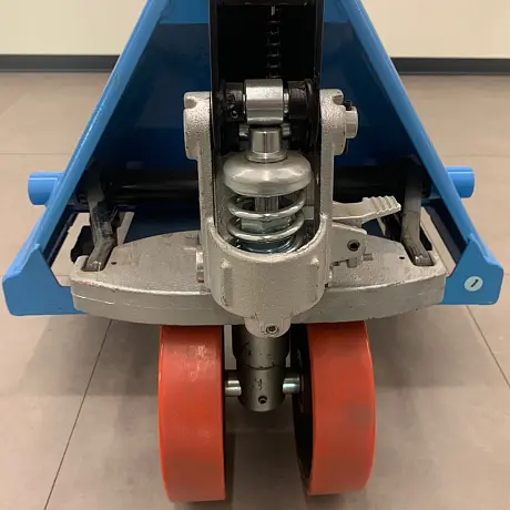 Узковильная гидравлическая тележка (рохля) TOR RHP, 2500 кг, 1150х450 мм, с полиуретановыми колесами картинка