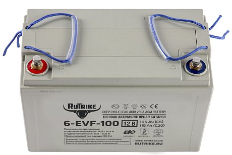 Тяговый гелевый аккумулятор RuTrike 6-EVF-100 картинка
