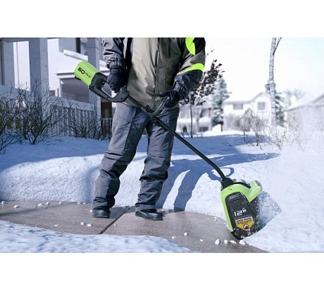 Снегоуборщик аккумуляторный бесщеточный Greenworks 60V, 30 см без АКБ и ЗУ картинка