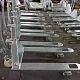 Оцинкованная гидравлическая тележка (рохля) JHLIFT WH-25G, 2500 кг, 1150х550 мм, с нейлоновыми колесами превью