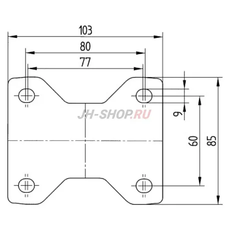 Колесо Tente ALPHA 3478UFR blue картинка