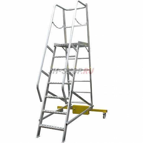 Компактная лестница с платформой Megal ЛСПК картинка