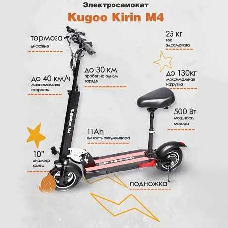 Электросамокат Kugoo Kirin M4 11Ah Jilong картинка