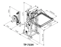Стреппинг машина для горизонтальной обвязки паллет TP-733H Castor