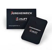 Самоклеющийся кардхолдер с логотипом бренда Jungheinrich