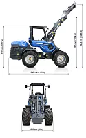 Шарнирно-сочлененный мини-погрузчик MULTIONE 11.5 Y с ковшом