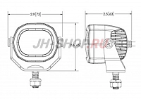 Светодиодная фара для погрузчиков ECCO «RED LINE» 12-32V 9W