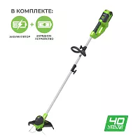 Аккумуляторный Триммер Greenworks G-MAX 40V (33 см) (комплект) G40LT30