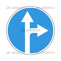 Предписывающий знак 4.1.4 — Движение прямо или направо