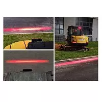 Фонарь сигнальный для вилочного погрузчика 60Вт (штора-линия), 10-80V, красный