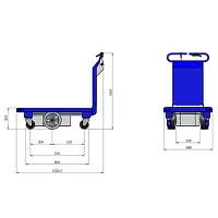 Электрическая платформенная тележка Zallys M15