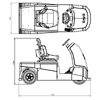 Электрический тягач скутер MOVEXX (с сиденьем для оператора) BT4000