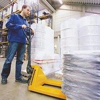 Гидравлическая тележка (рохля) Jungheinrich AM 22 VBV, 2200 кг, 600х500 мм, с полиуретановыми колесами