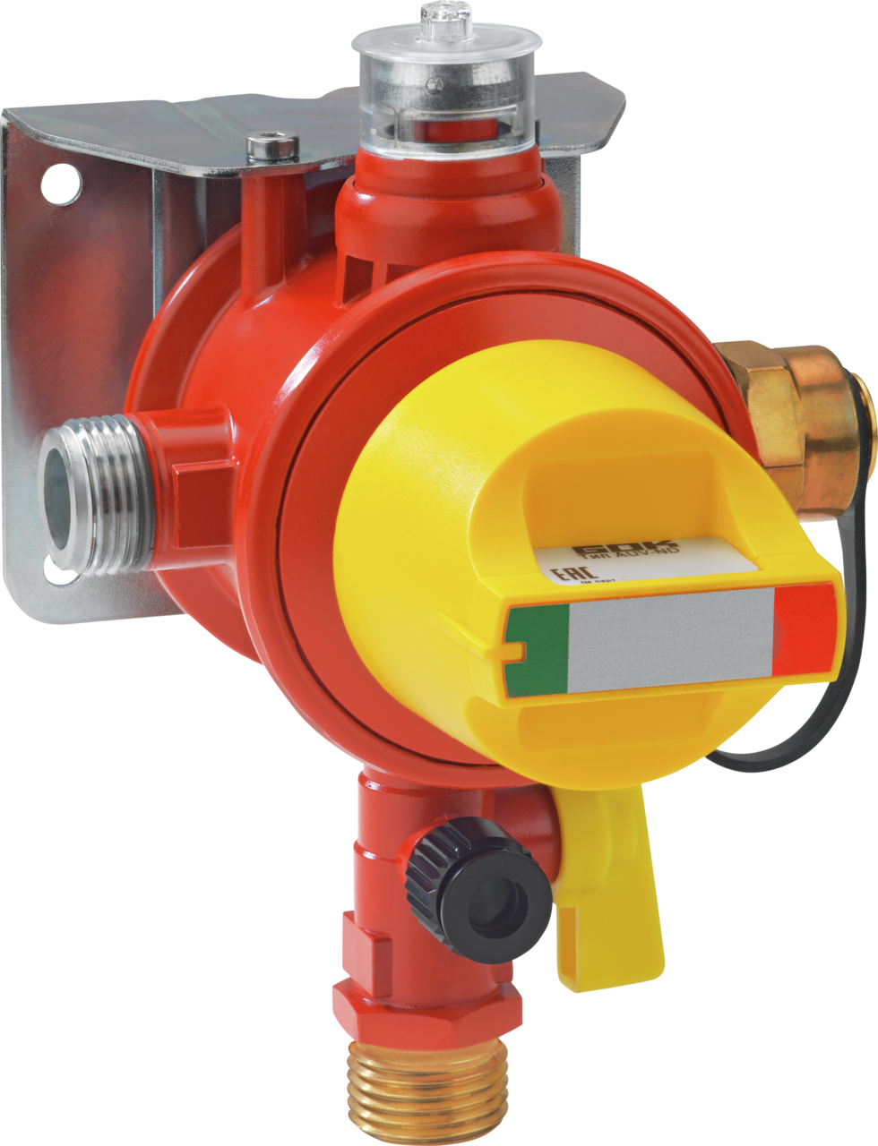 Автоматический переключающий клапан с регулятором GOK, 4 кг/ч, 37 мбар