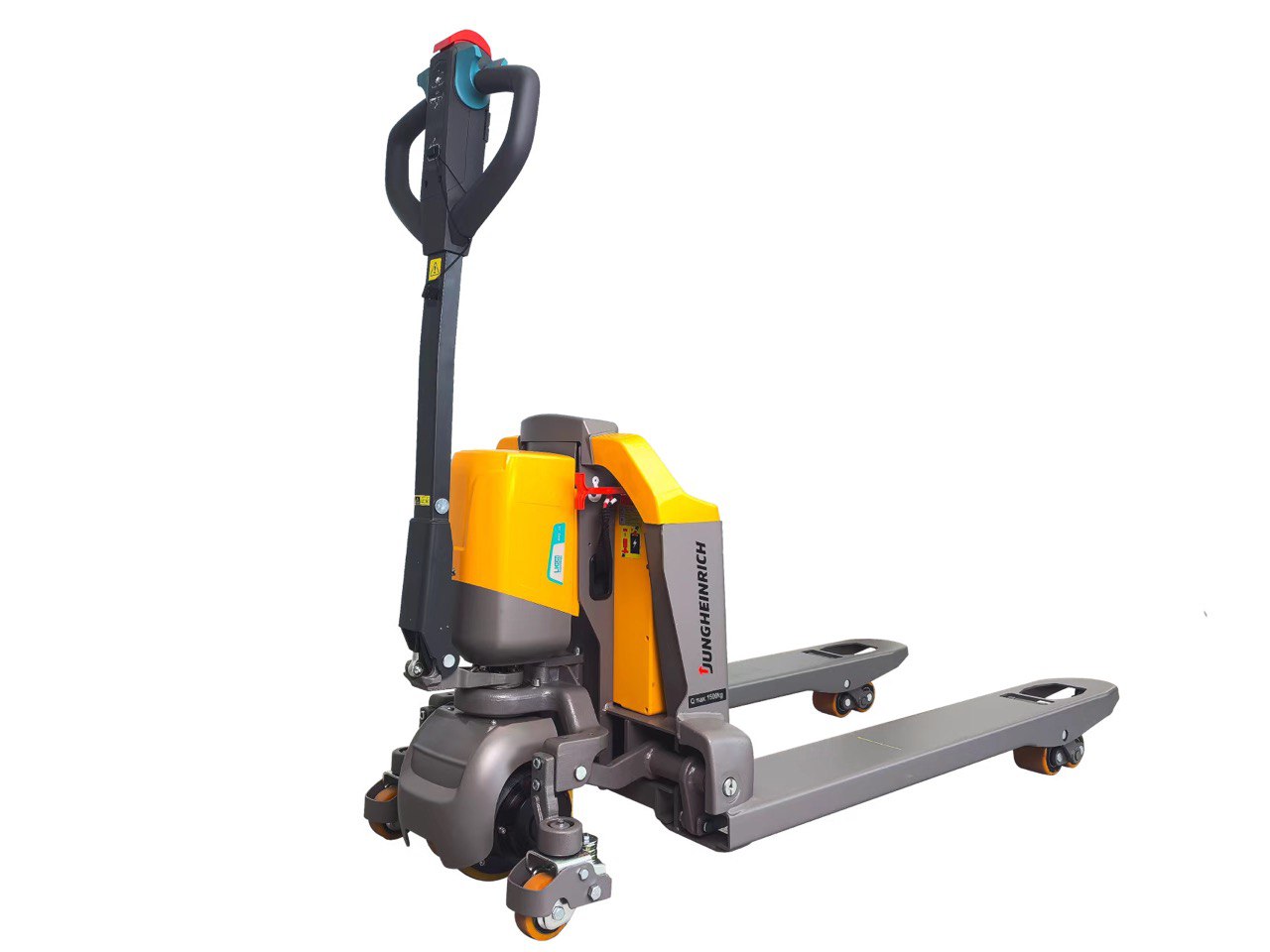 Тележка электрическая самоходная Jungheinrich PTE 15Q, Li-Ion с батареей 24V, 50Ah, 1500 кг, 1150 x 540 мм, с колесами баланса